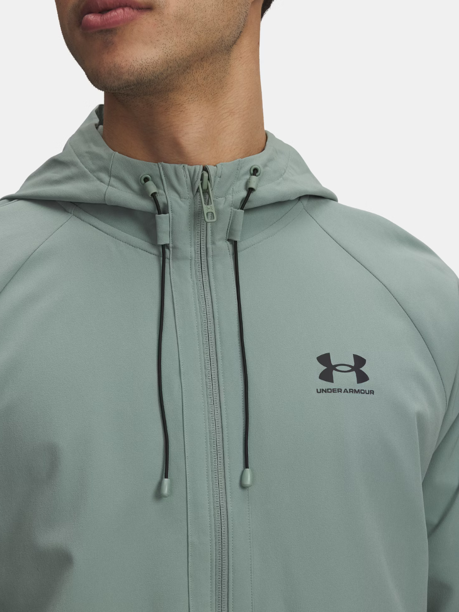 Under Armour - Stretch Woven Windbreaker - Sage