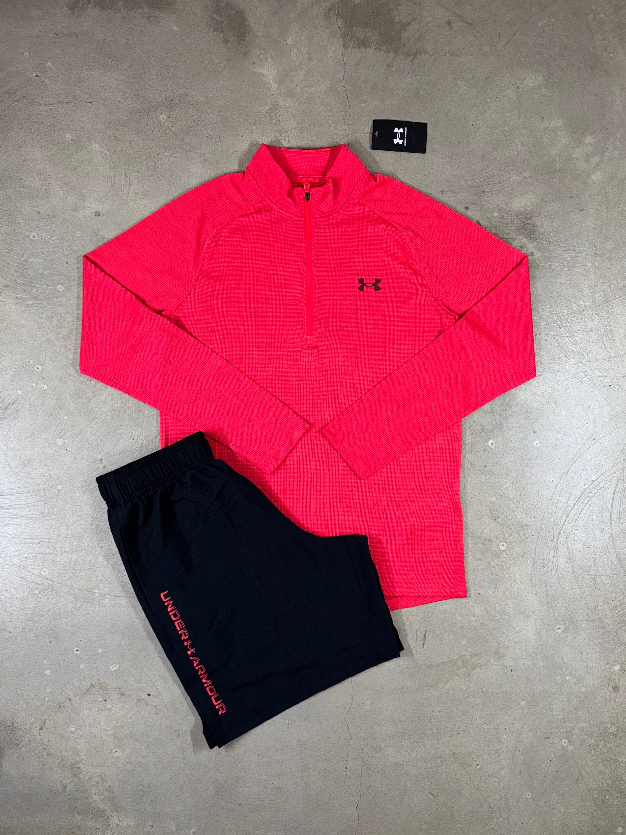 Under Armour - Half Zip Set - Red/Black