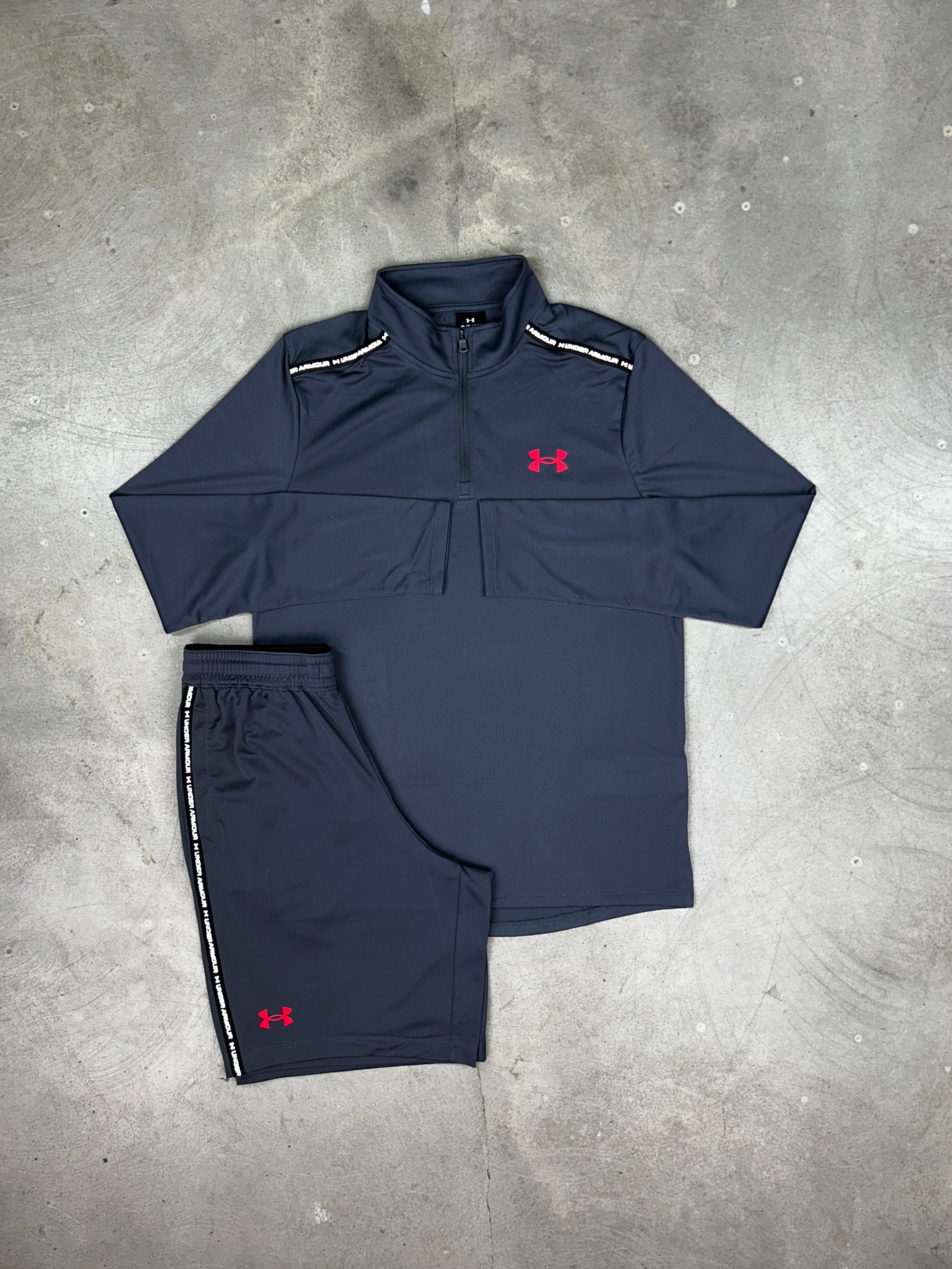 Under Armour - Tech 1/4 Zip Set - Grey/Orange