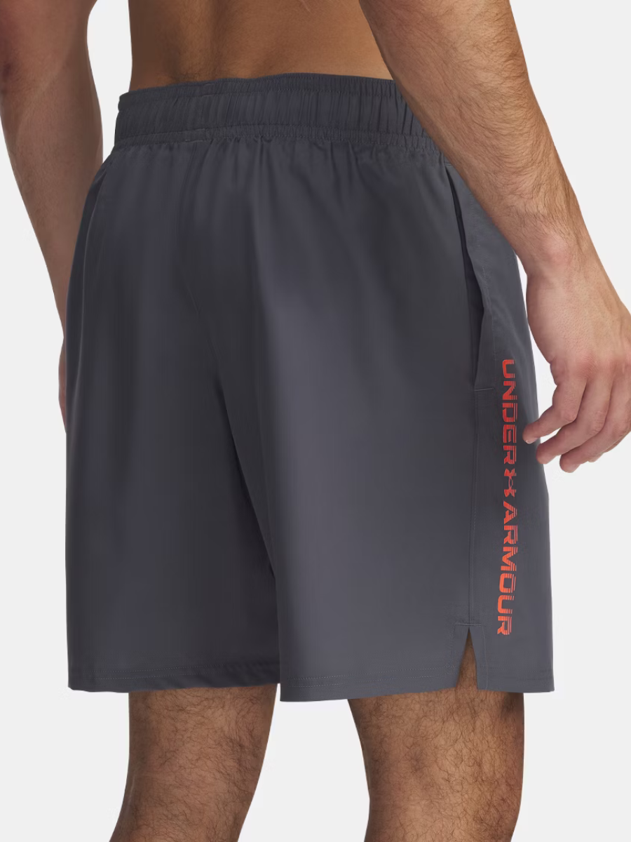 Under Armour - Wordmark Shorts - Grey/Orange