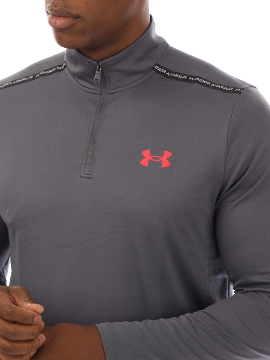 Under Armour - Tech 1/4 Zip - Grey/Orange