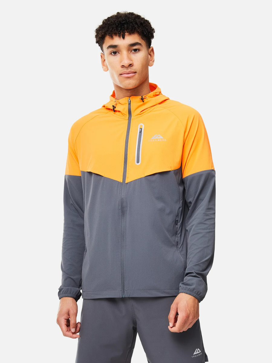 Trailberg - SS25 Cloud 2.0 Windbreaker - Orange/Grey