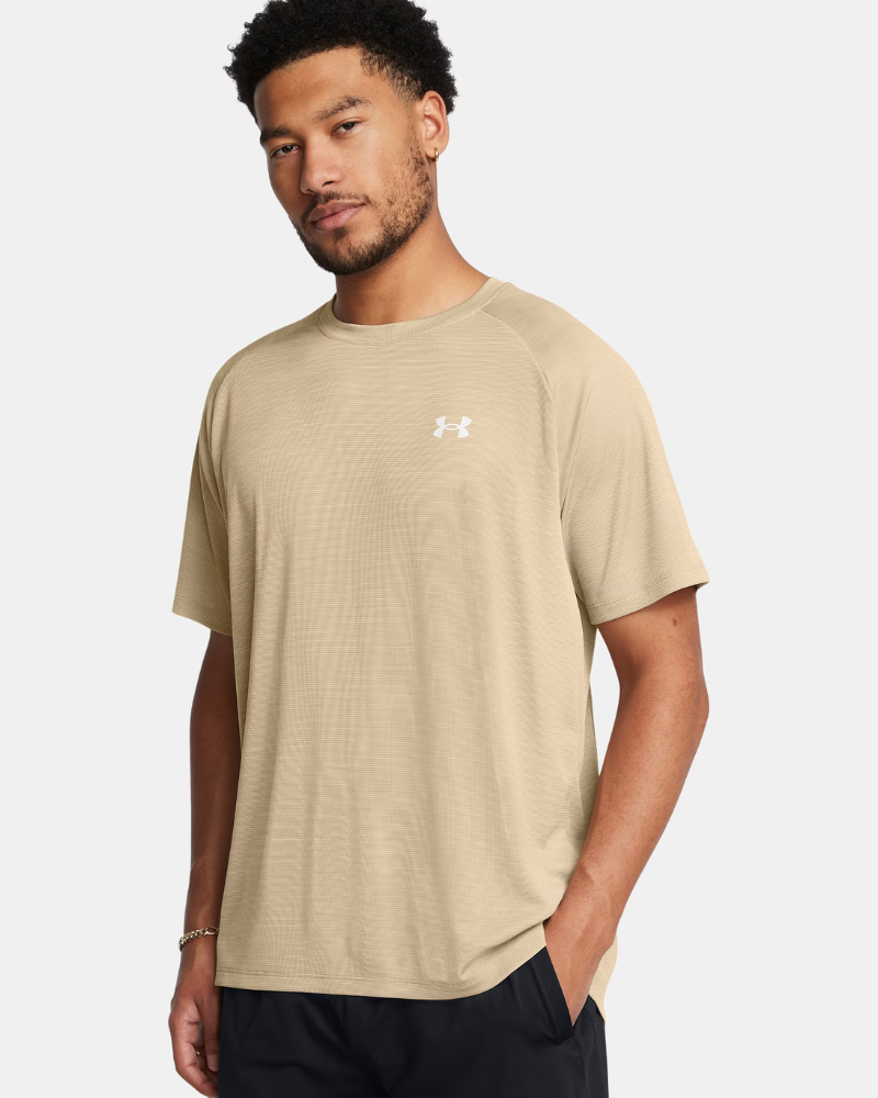 Under Armour - Tech Textured T-Shirt  - Stone