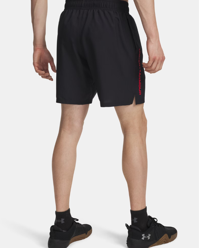 Under Armour - Tech Woven Wordmark Shorts - Black/Red