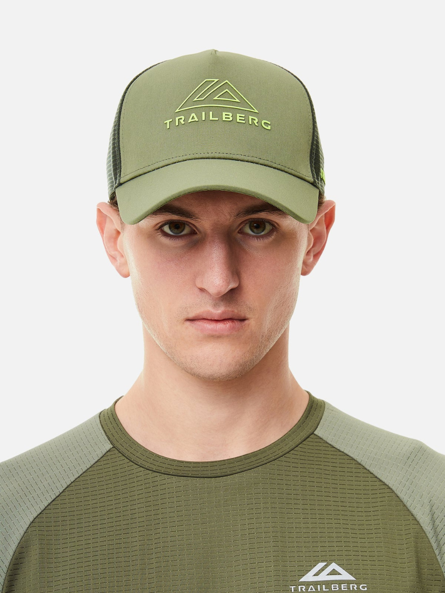 Trailberg - Ridge Trucker Cap - Khaki/Neon