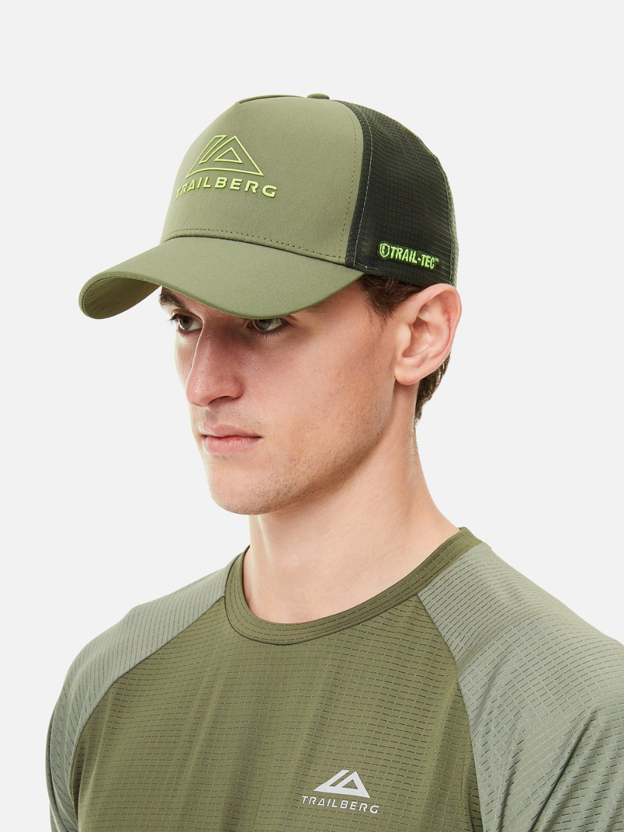 Trailberg - Ridge Trucker Cap - Khaki/Neon
