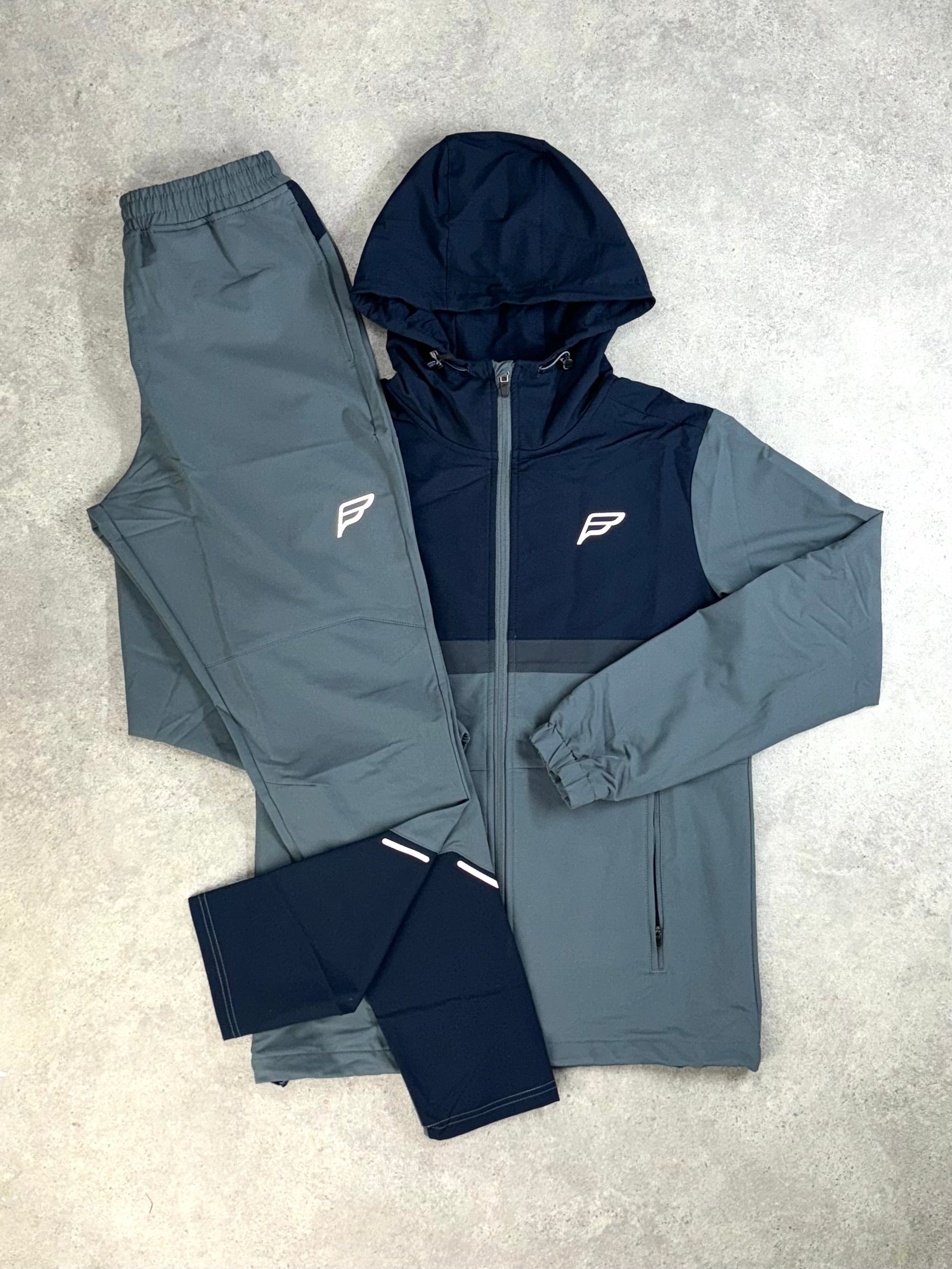 Frequency - Apex Tech Tracksuit - Navy/Grey