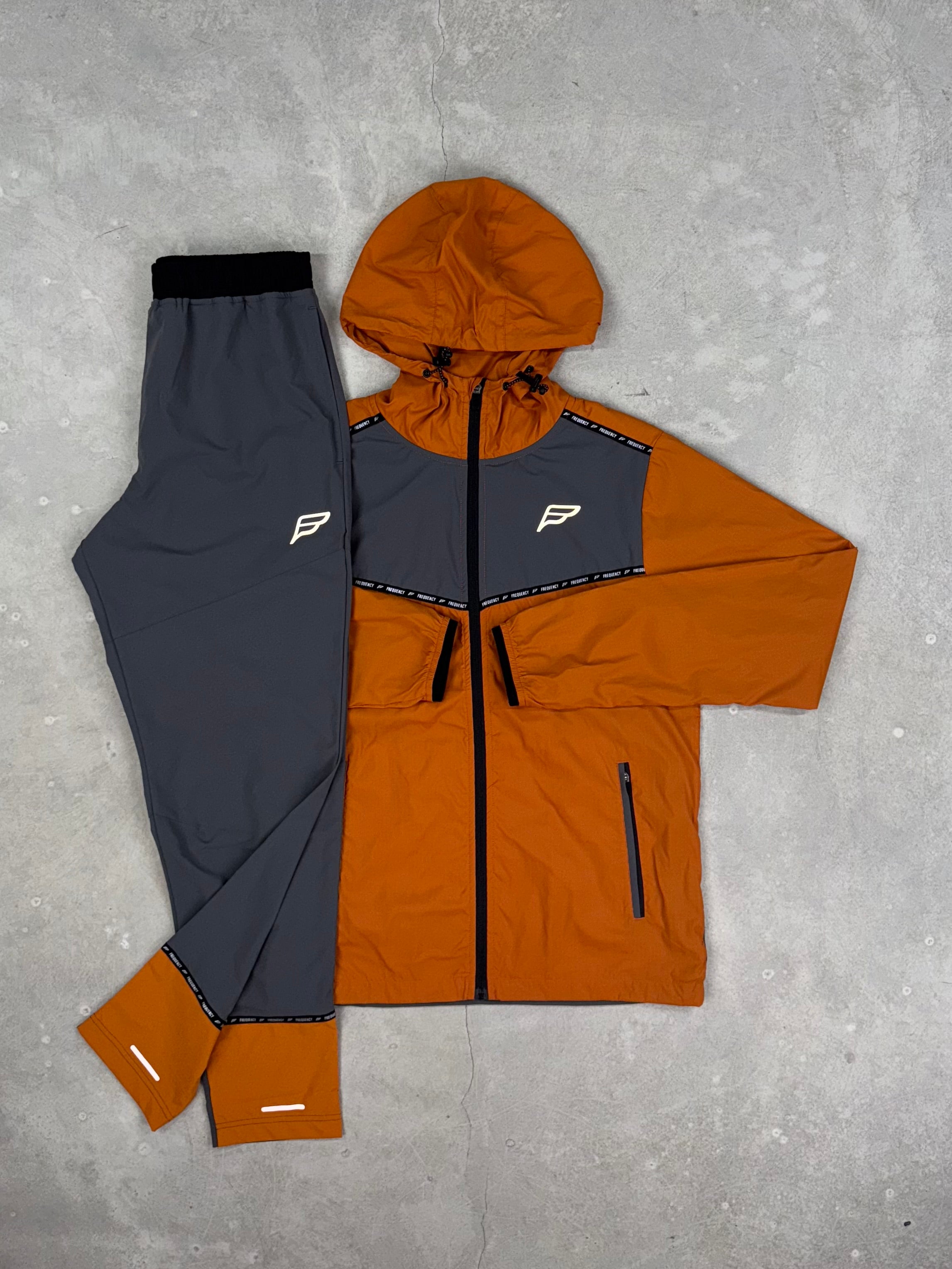 Frequency - Action Tech Tracksuit - Burnt Orange/Grey