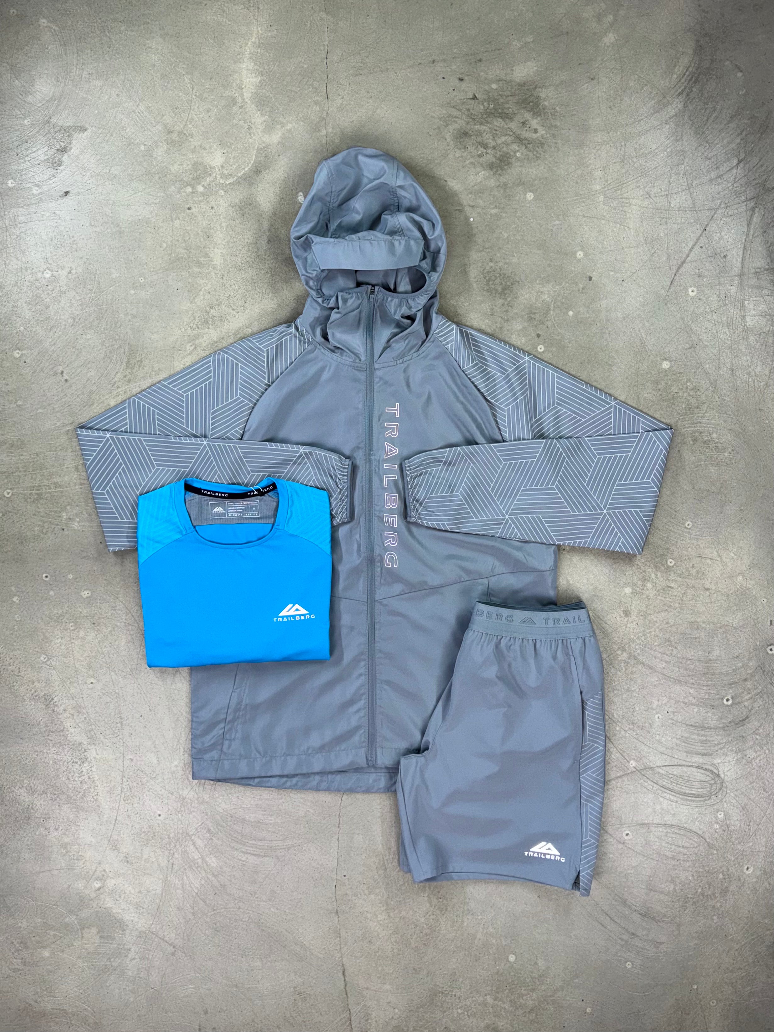 Trailberg - Axis Windbreaker Three Piece - Grey/Aqua