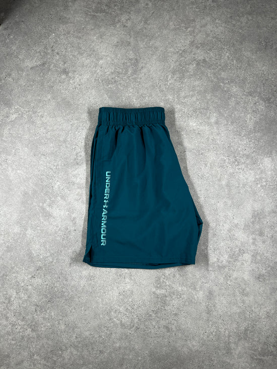 Under Armour - Graphic Wordmark Shorts - Teal/Light Blue