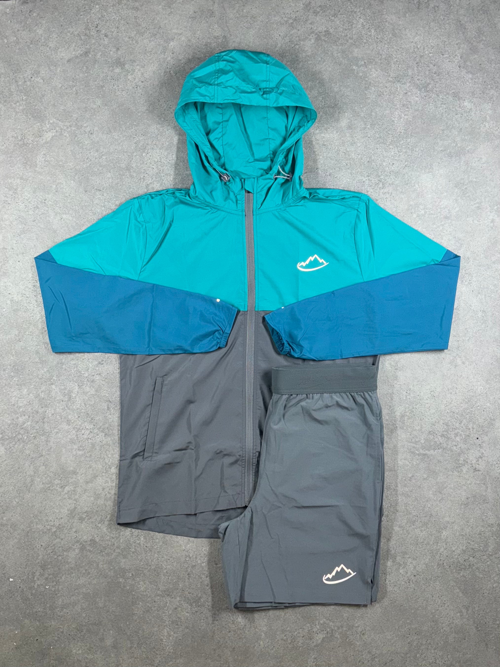 Adapt To - Running Lite Jacket/Shorts - Teal/Grey