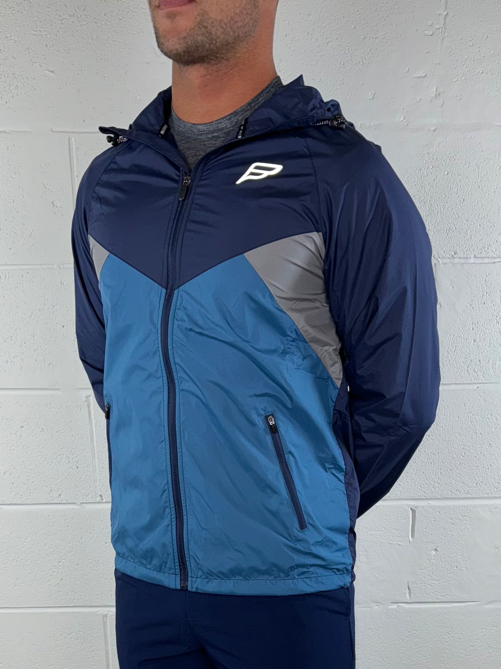 Frequency - Willpower Tech Windbreaker - Blue/Grey