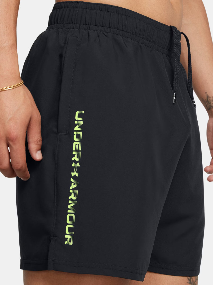 Under Armour - Wordmark Shorts - Black/Volt